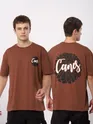 Brown Canes  Printed Oversized T-Shirt